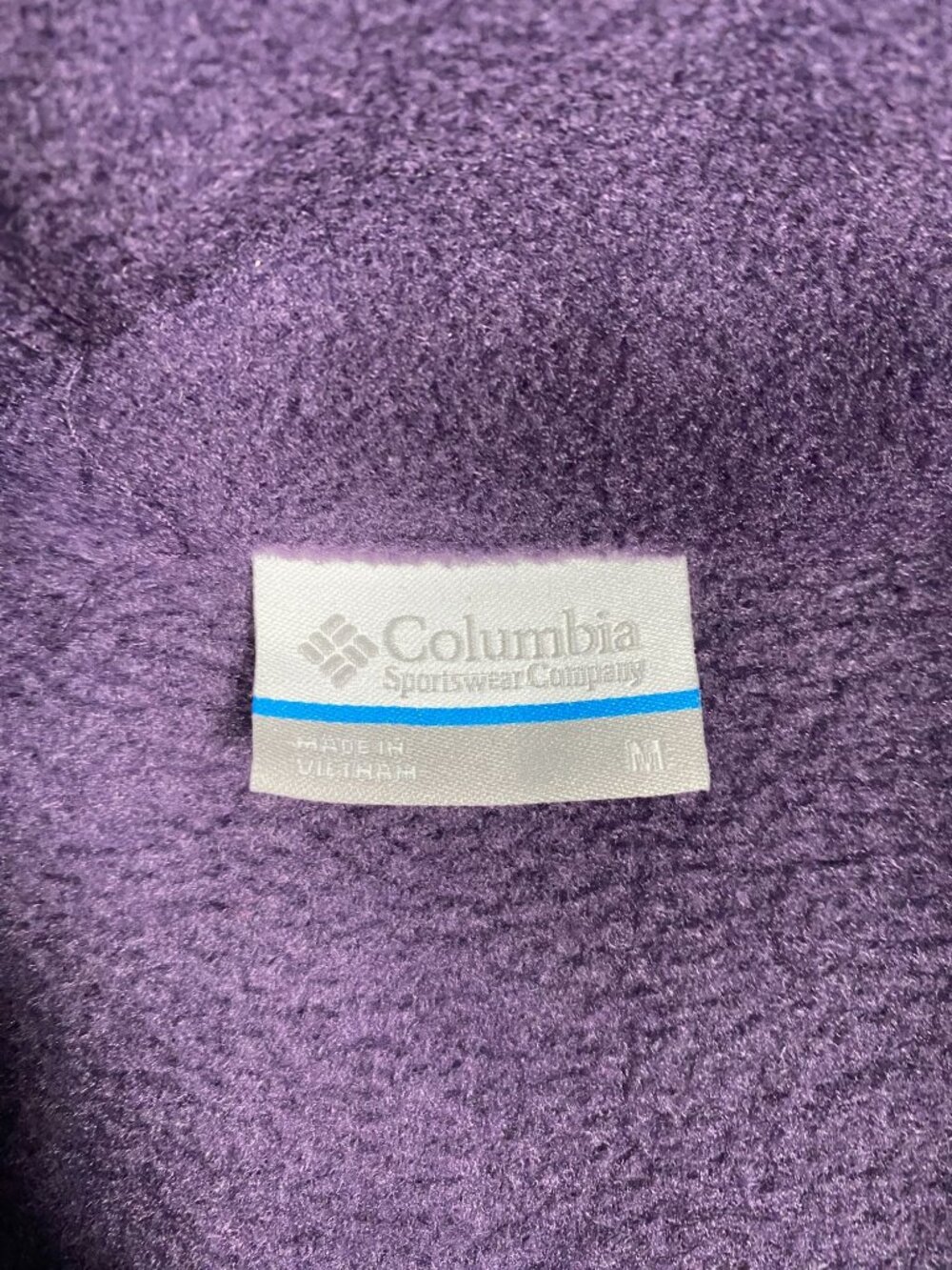 Columbia Womens Purple Fleece Vest M Full-Zip Lightweight Outdoor Polyester - Picture 4 of 6